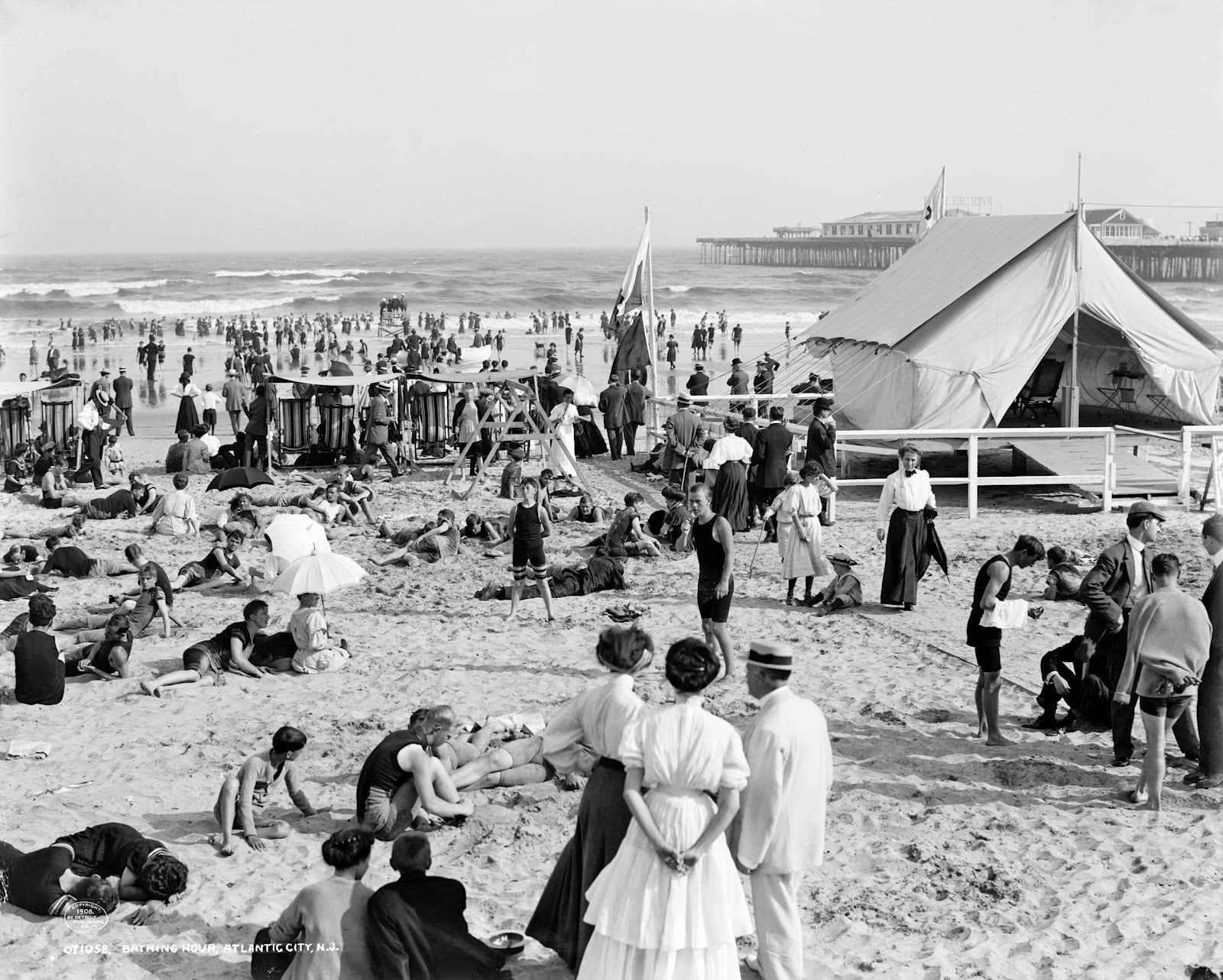 The Jersey Shore circa 1910. Atlantic City bathers. I 
