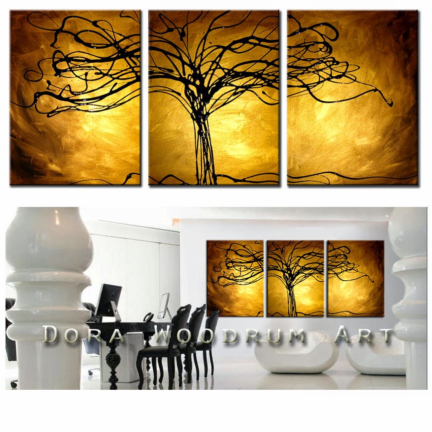 ORIGINAL ABSTRACT PAINTING "TREE OF LIFE"  - SHIPPING IS FREE!