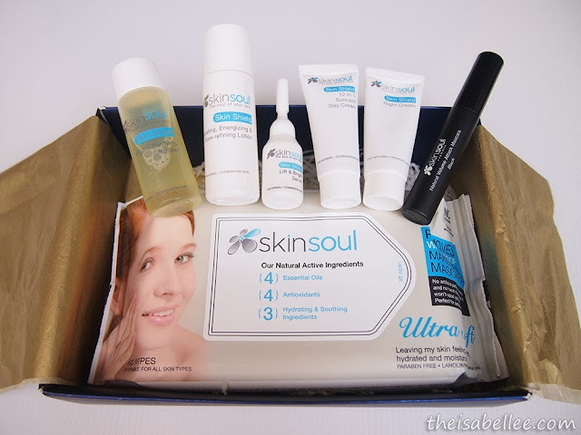 SkinSoul makeup wipes and skincare set