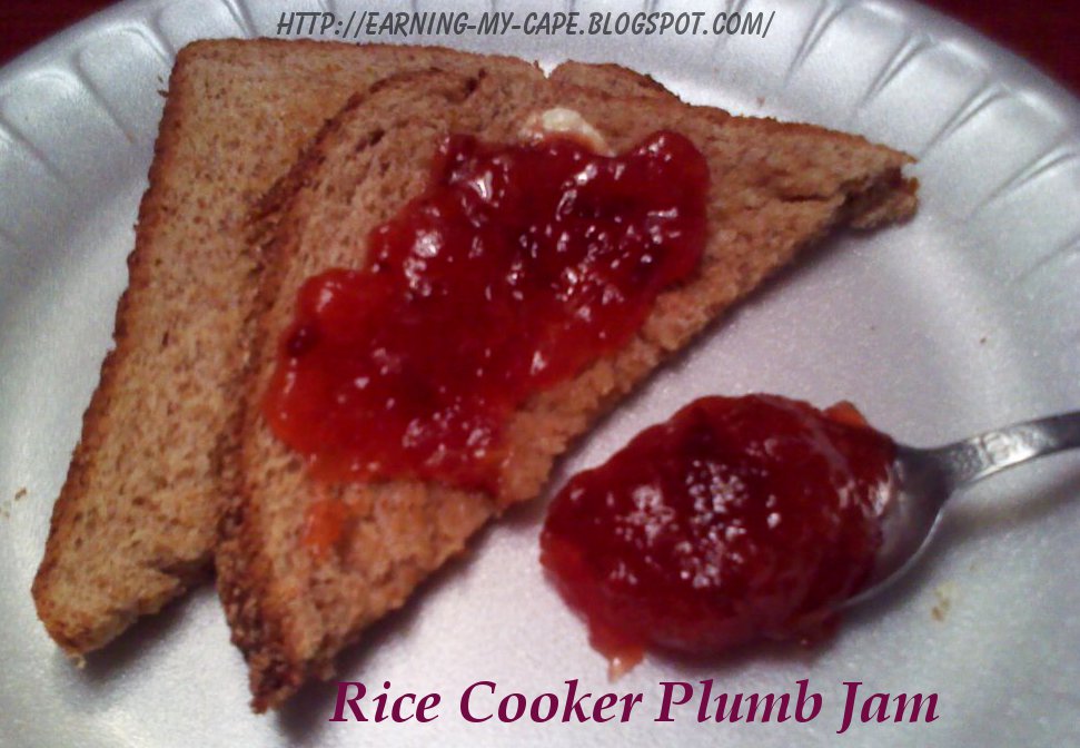 EarningMyCape Plumb Jam {Rice Cooker Recipe}