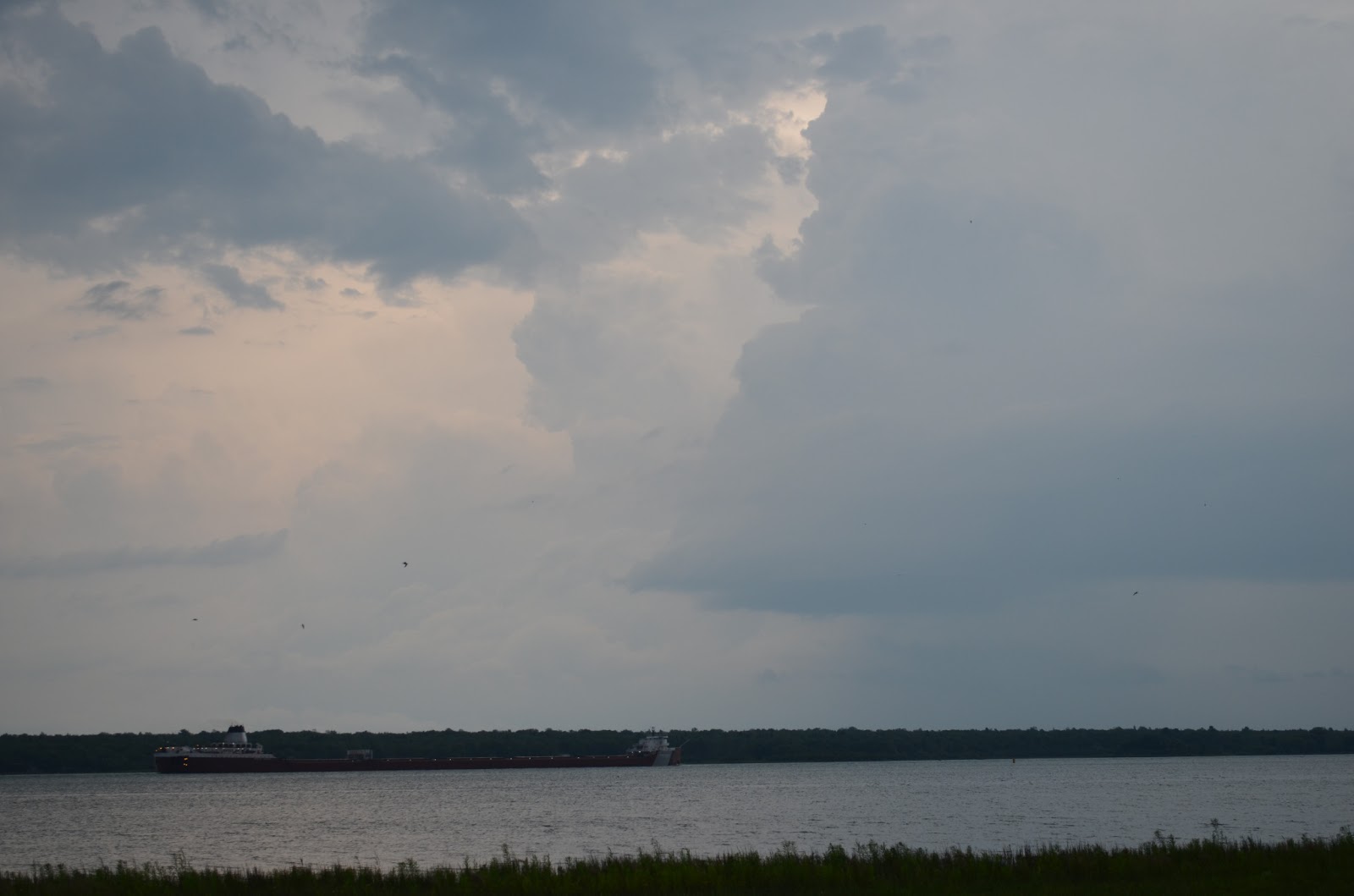 Sault Boat Watching Severe Weather Hits the St. Marys River