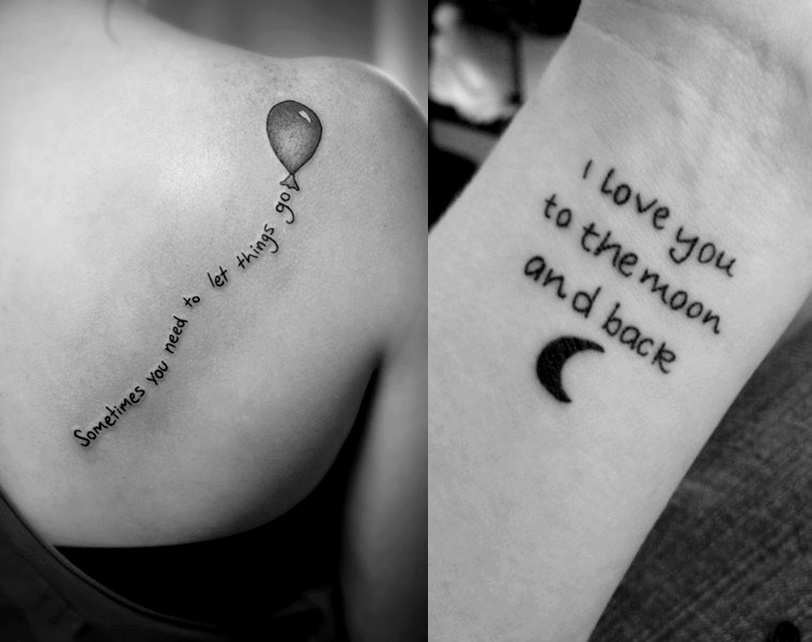 I Love You to the Moon Tattoo