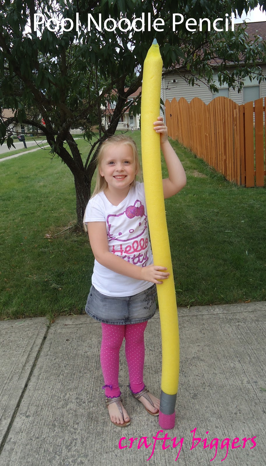 Crafty Biggers Pool Noodle Pencil (that writes!)