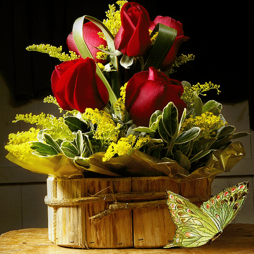 COSAS PARA COMPARTIR gif de flores animadas