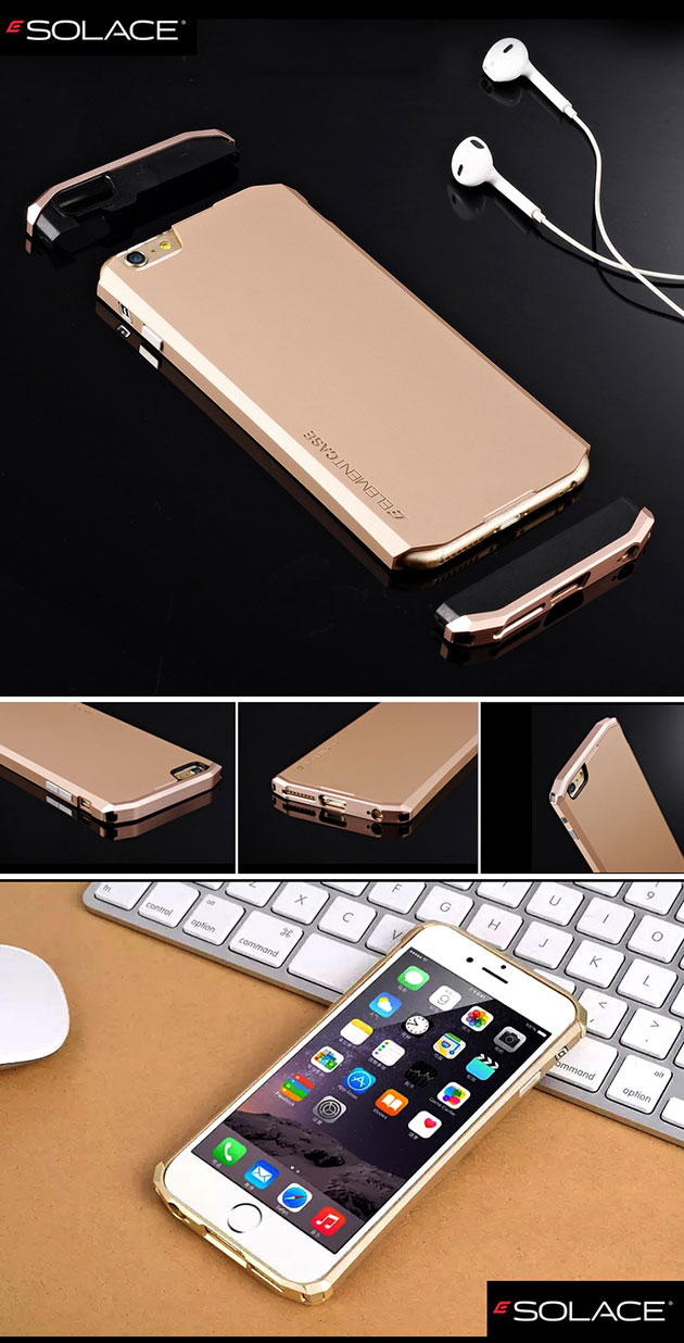 เคส iPhone 6/6s รุ่น Element138036 : สีทองขอบทอง
