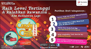 ? Buruan ikutan Game Candy Crush Saga Competition dari Telkomsel