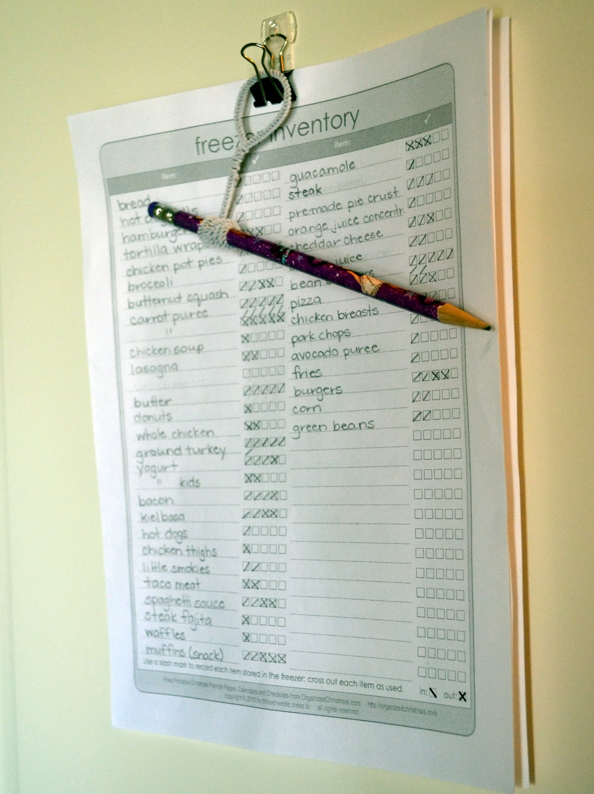 Erin's 2 Cents Family Binder Food