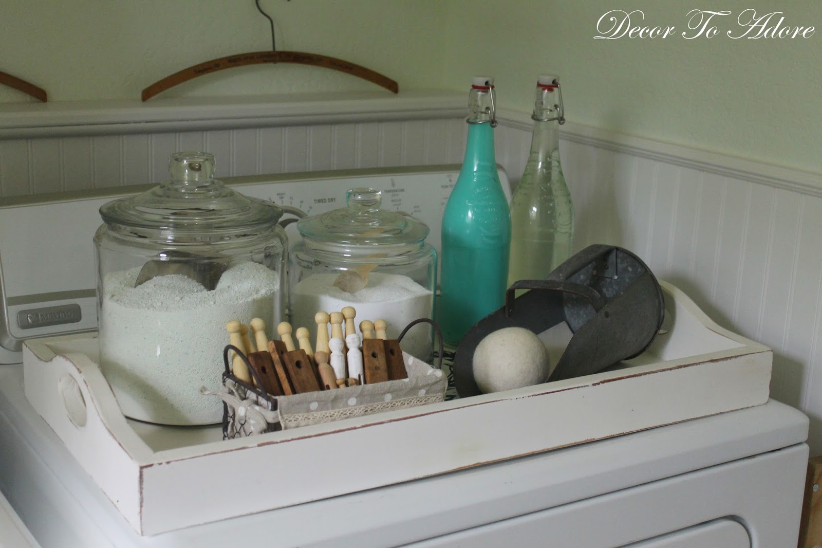Decor To Adore A Pretty Storage Solution for Laundry Supplies