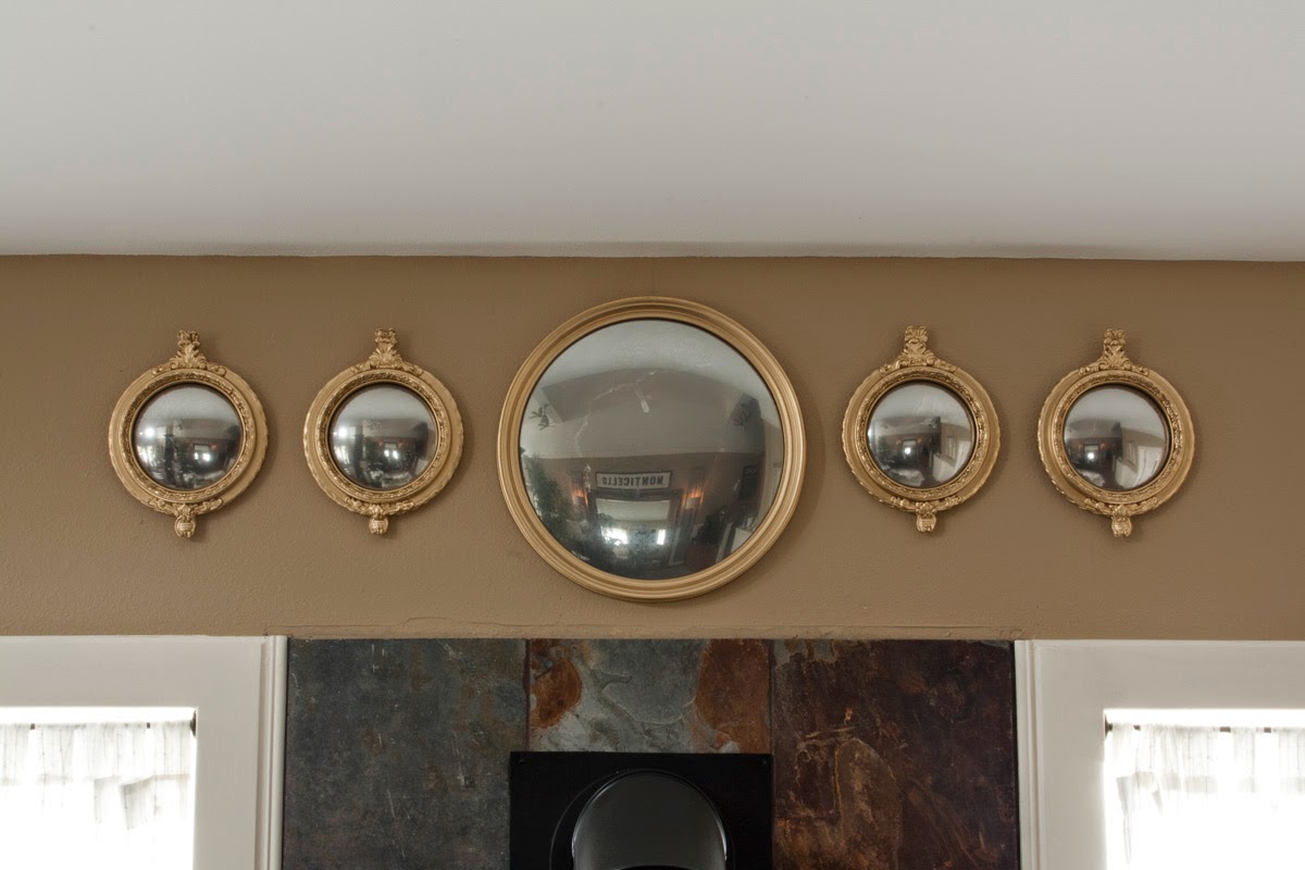 Space Number Sixteen - Jen Widner DIY Antique Convex Mirror Tutorial, looking glass paint, gold paint