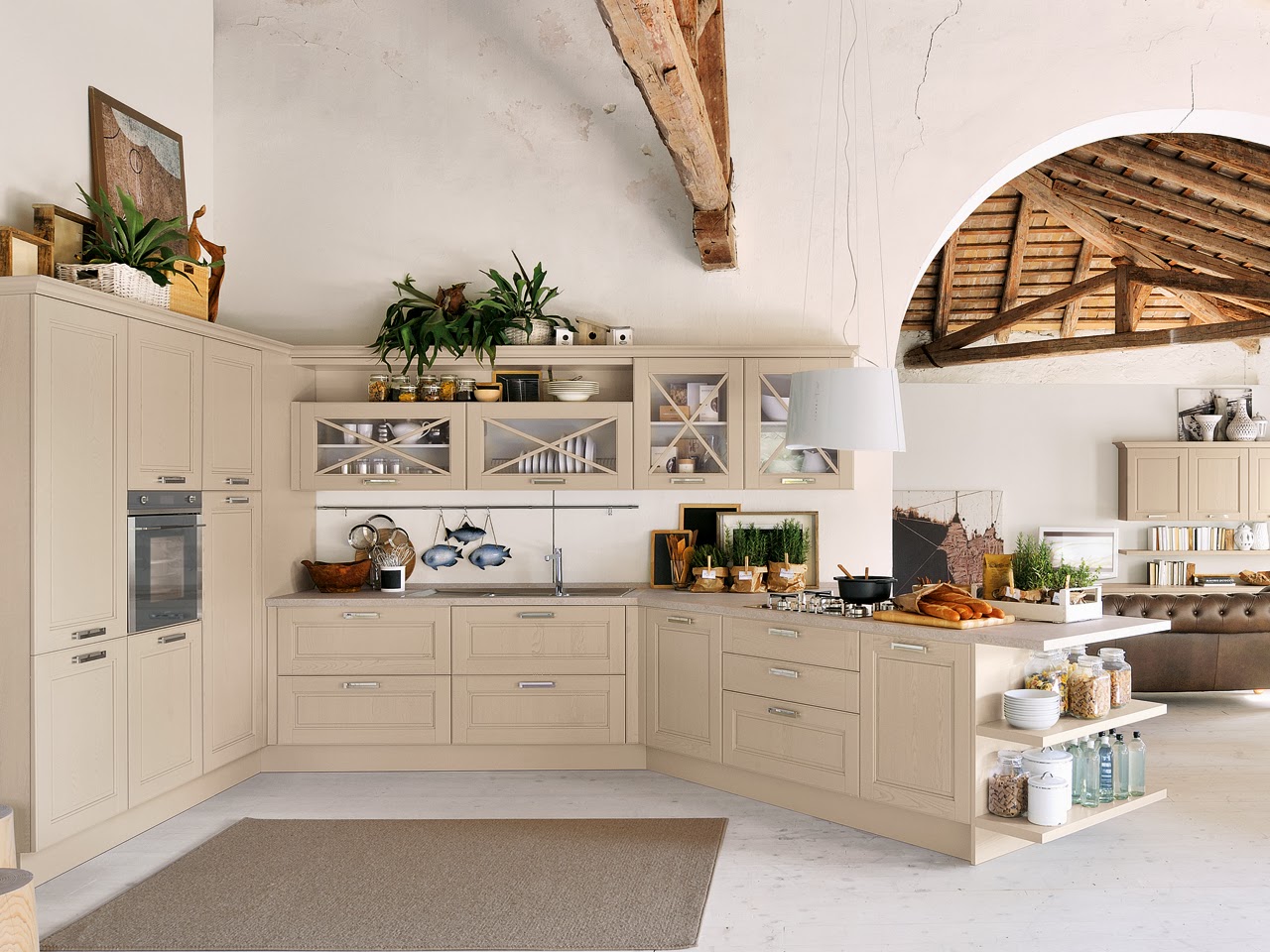 Cucina lube verde mela : cucina ad angolo ikea. cucina a vista e ...