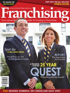 Franchising. Your essential guide to buying a franchise 2014-01 - January & February 2014 | ISSN 1321-408X | CBR 96 dpi | Mensile | Professionisti | Franchiising | Commercio
This leading consumer publication is for anyone looking to buy into the franchising industry. 
Each issue of Franchising will provide you with: 
- Inspirational stories of franchise success
- Pertinent issues in franchising with comment from the industry
- Practical knowledge and advice on what to do to secure a franchise investment
- Management tips on how to avoid some of the challenges of running a franchised business.
- Easy signposts to direct the reader
- An accessible, business-minded format to aid the reader's experience
Don't miss out on sections such as:
- Inspire reveals the fantastic real-life experiences of both franchisees and franchisors, who are achieving great things with their businesses.
- Opportunities puts the spotlight on four sectors each issue, delving into the business challenges and benefits.
- Issues addresses the big picture concepts that help a purchaser best match their needs to the right franchise system.
How To section will include regulars on due diligence, financials, marketing, training, legal and columns.