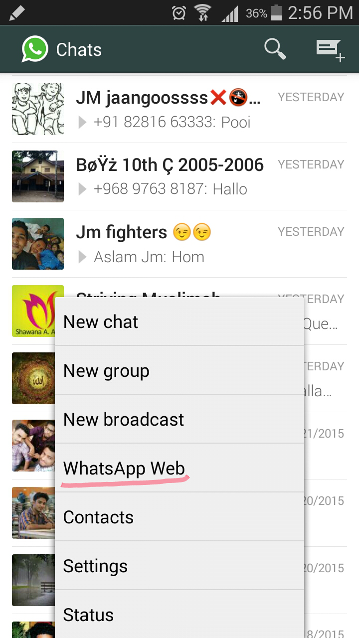 whatsapp web android app