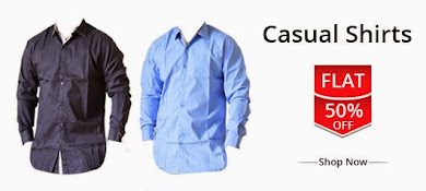 Get Flat 50% Discount on Men’s Casual Shirts