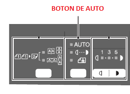Botón de AUTO en impresoras Sharp para reparar impresora.