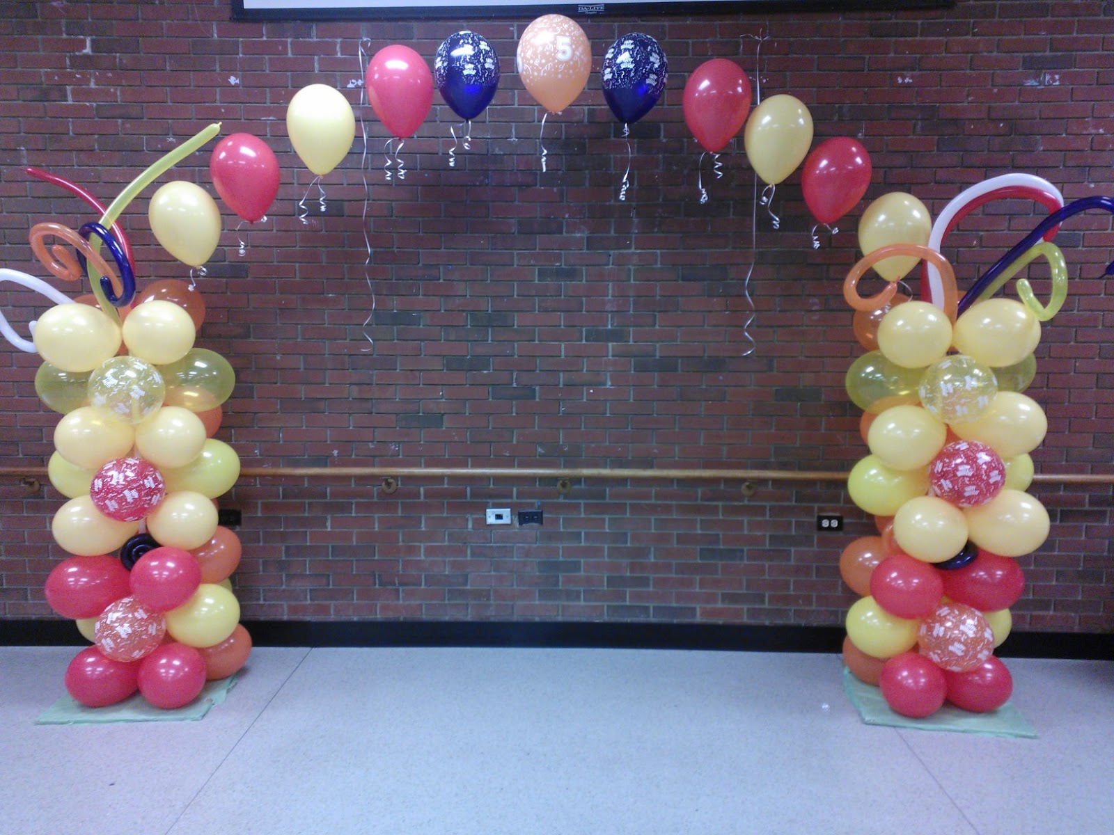 Memphis Balloon Decorations Colorful Balloon Arch