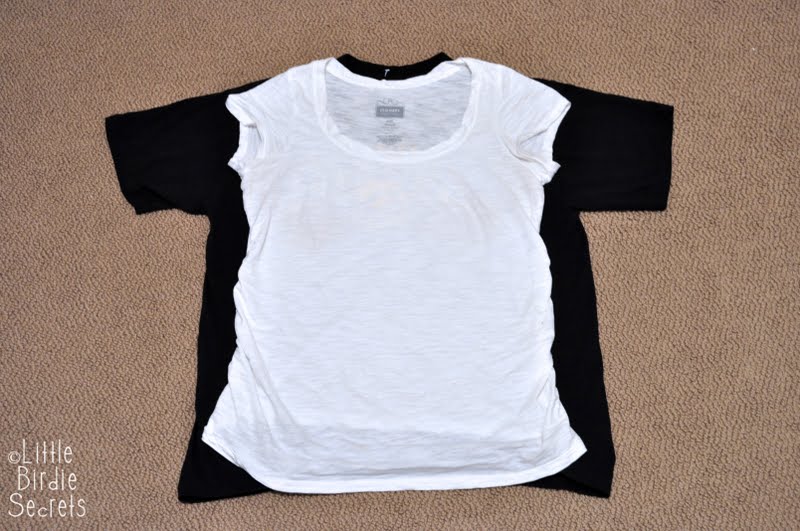 Little Birdie Secrets How To Alter A Mens T Shirt Into A Womens