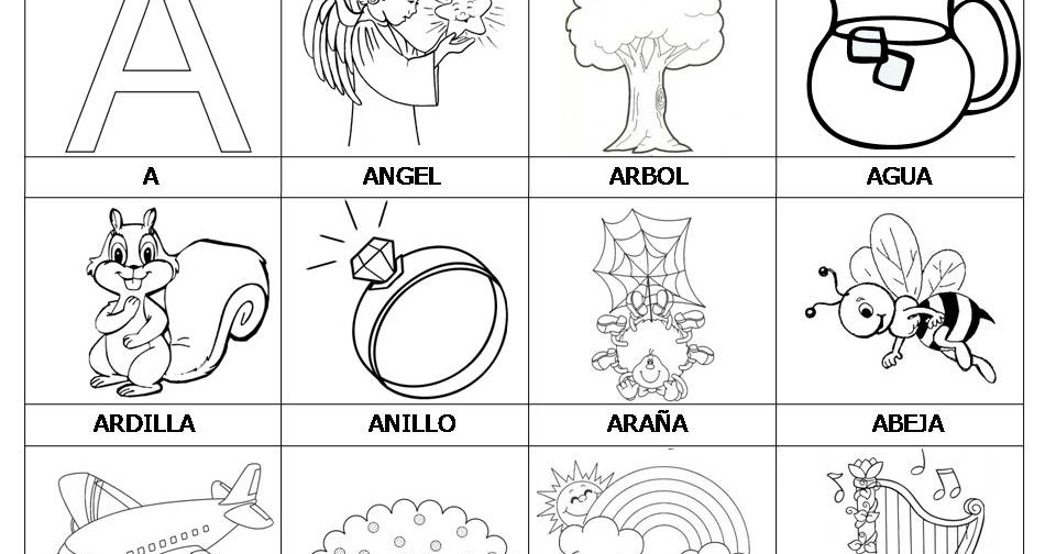 Alfabeto en palabras de la A a la Z | Rayito de Colores