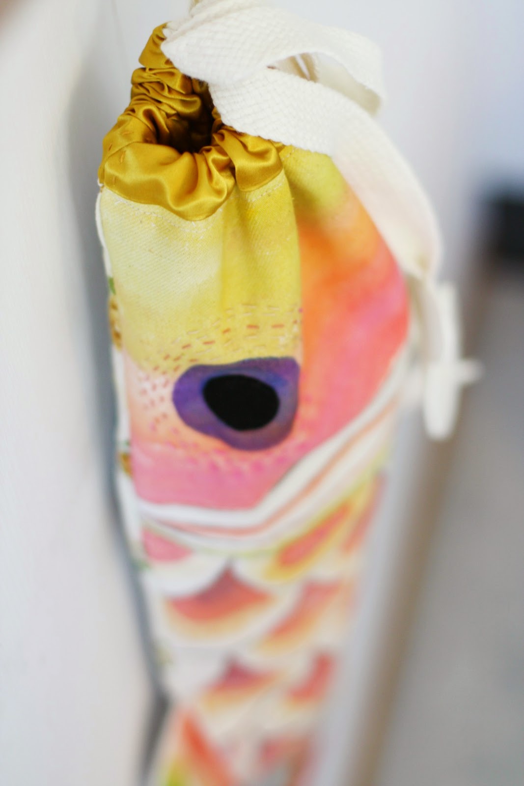 the bushcrafter One of a kind hand painted Koi Fish Bag.