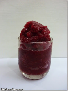 Cranberry Mulberry Orange Sorbet from Kitchen Flavours