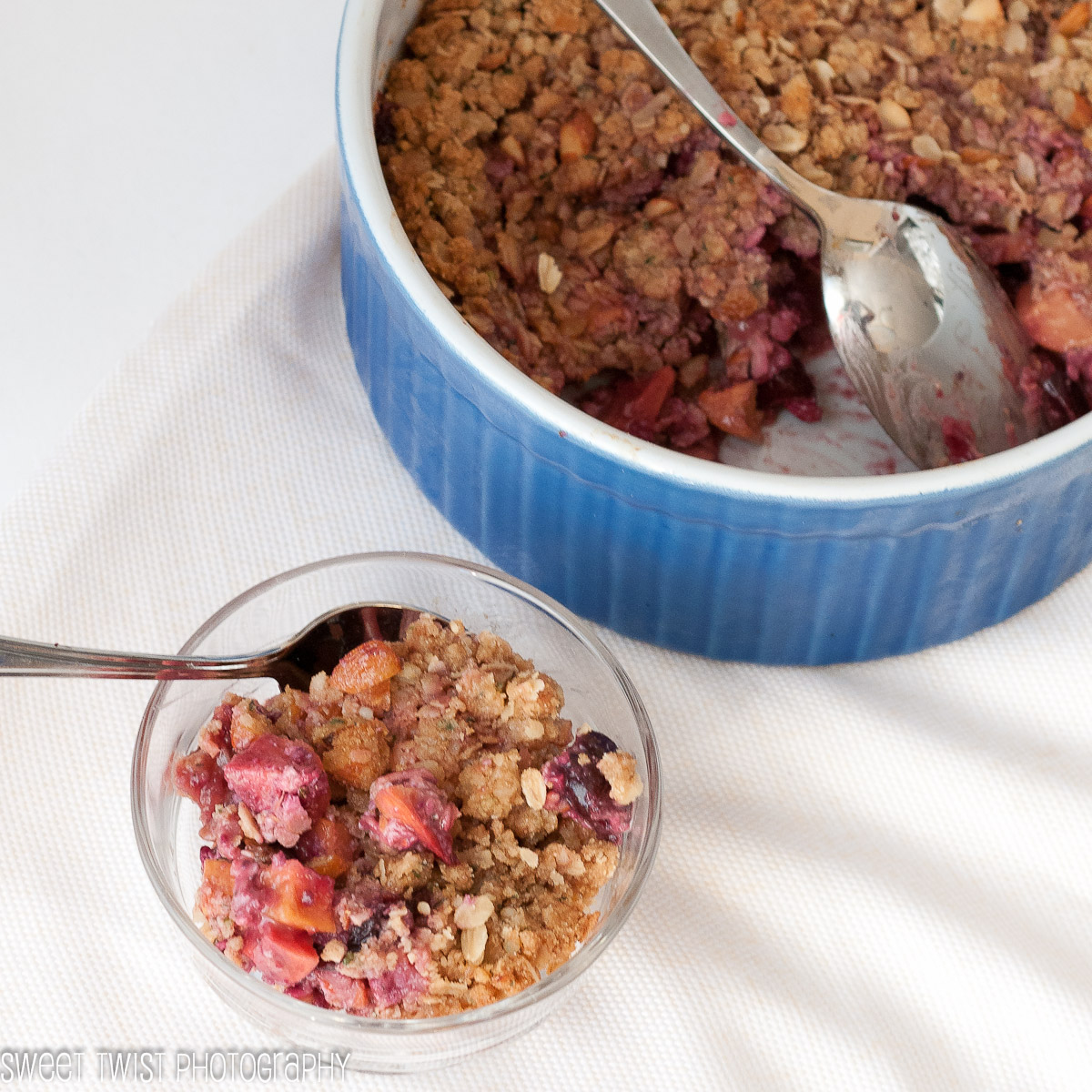 Sweet Twist of Blogging Nectarine Cherry Crumble