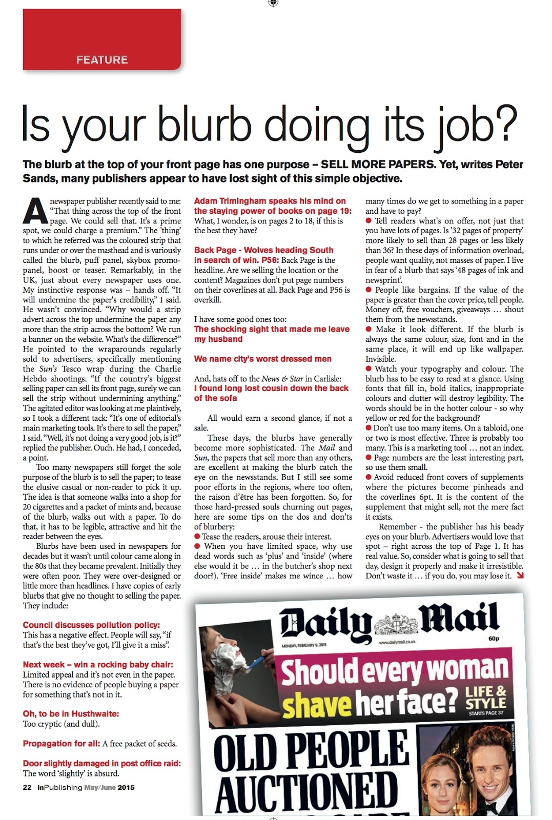 Sands Media Services Is your front page blurb doing its job?