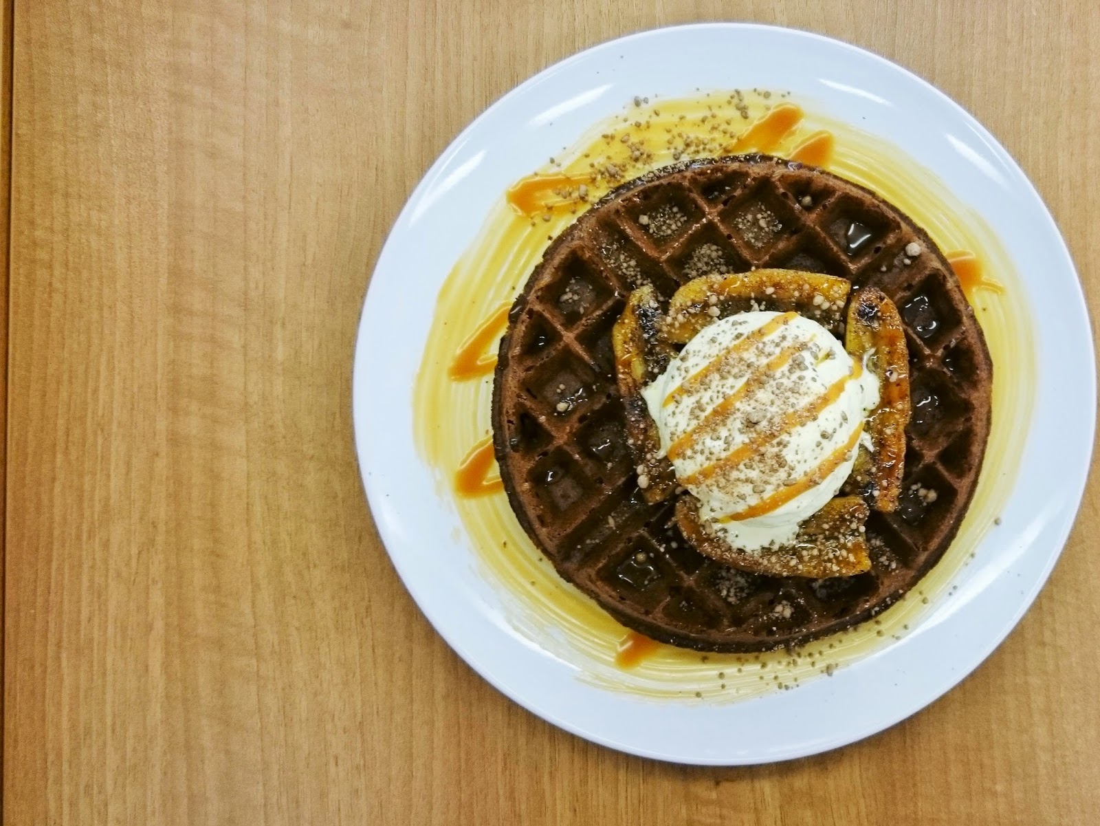 montana brew bar Chocolate Banana Waffles