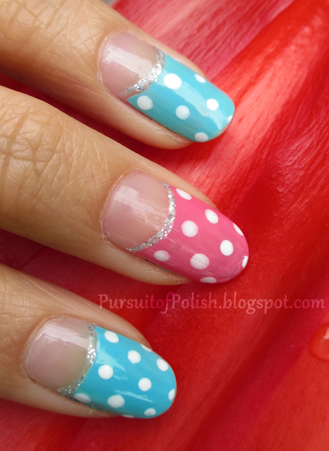 Almond acrylic nails: 40 awesome summer nail designs to inspire you! In Pursuit of Polish: Pastel Polka Dot French Nails