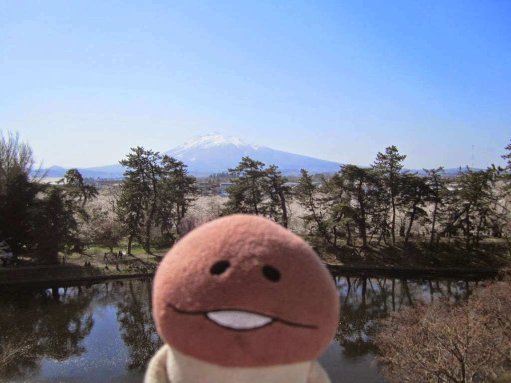 View of Mount Iwaki from Hirosaki Castle Park Honmaru (paid area) View of Mount Iwaki from Hirosaki Castle Park Honmaru (paid area) 岩木山 弘前公園 本丸 有料区域
