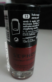 Sephora coulour multi-action nail polish in 13 stormy pink