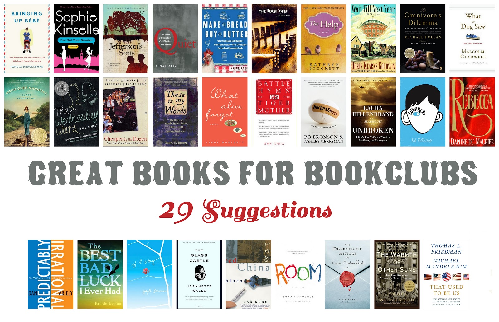 What to Read? 29 Book Club Everyday Reading