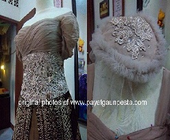 Payet Gaun Pesta Model Kebaya Modern Semi Dress Untuk Mama Pengantin