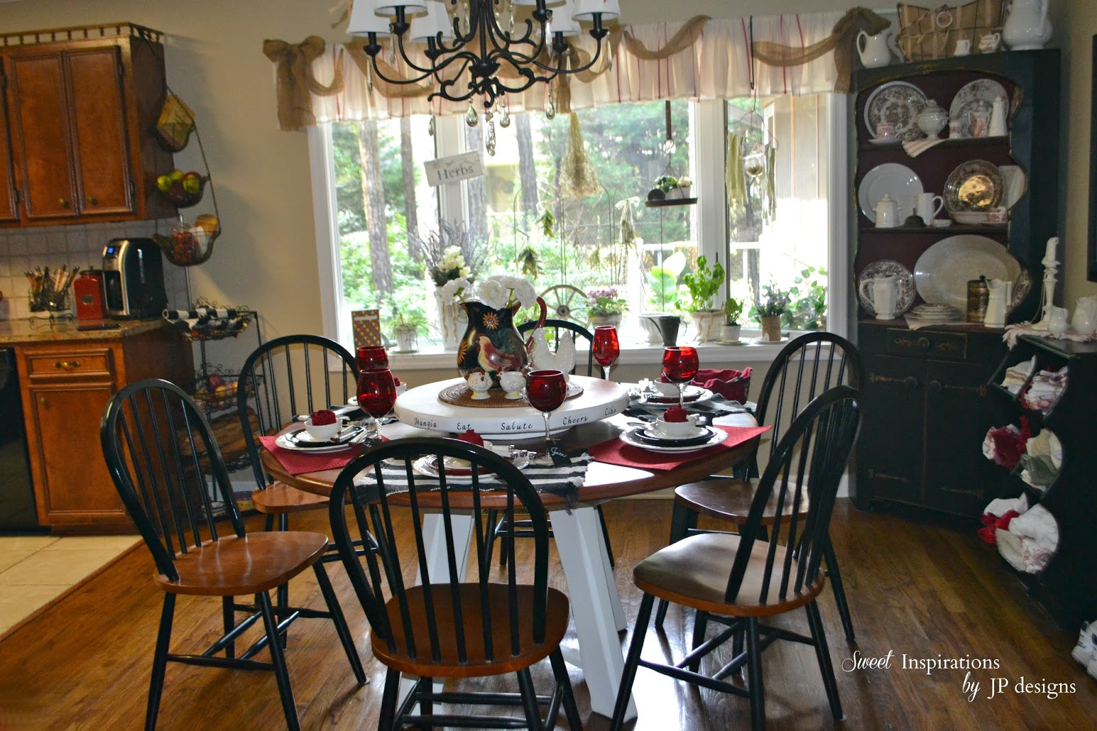 Sweet Inspirations by JP designs Red, White and Black Tablescape and