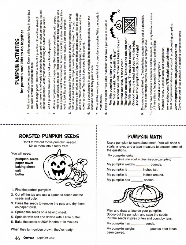 ELEMENTARY SCHOOL ENRICHMENT ACTIVITIES: OUR PUMPKIN PATCH