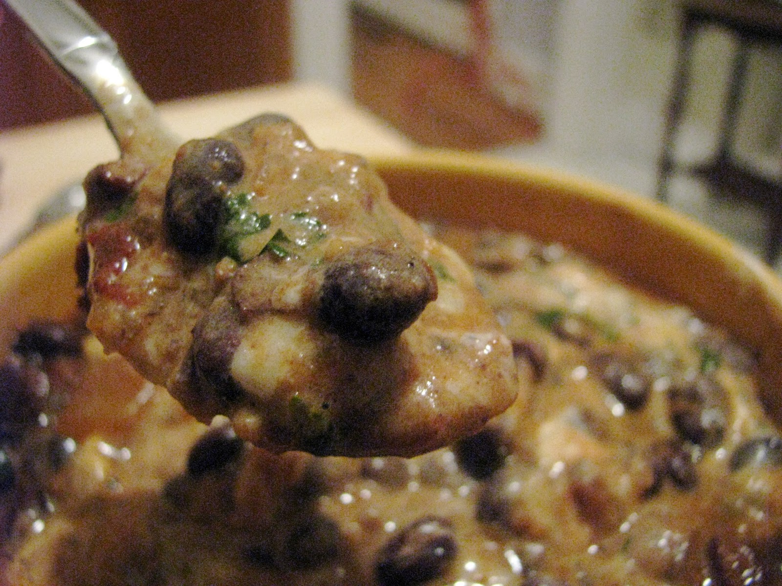that's mellifluous! black bean and mushroom chili