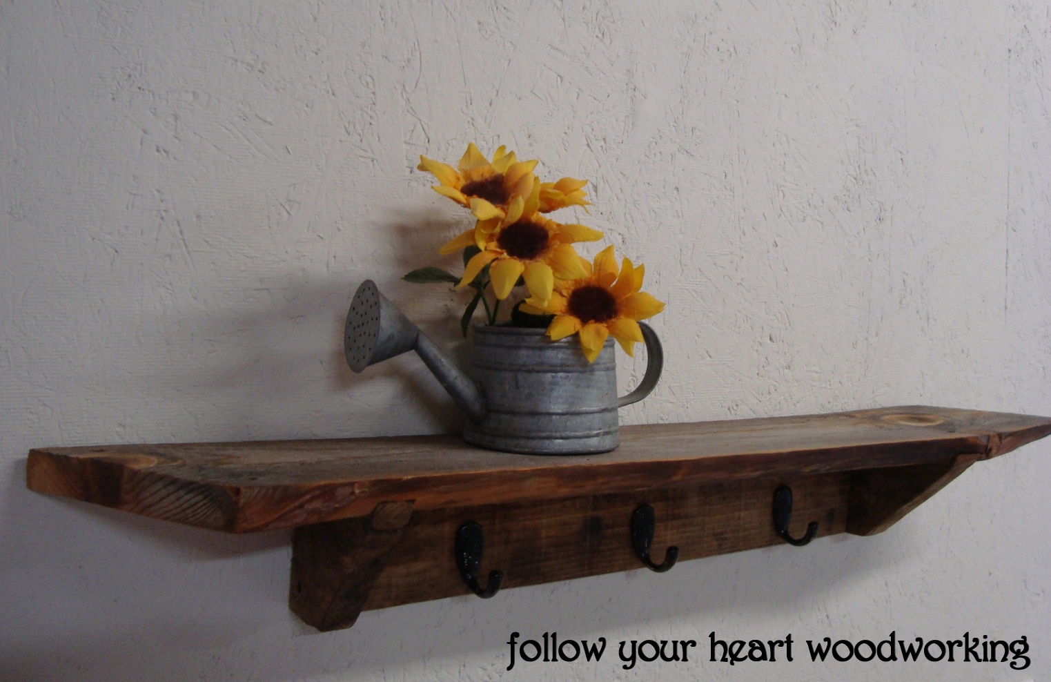follow your heart woodworking Barn Board Shelf 1