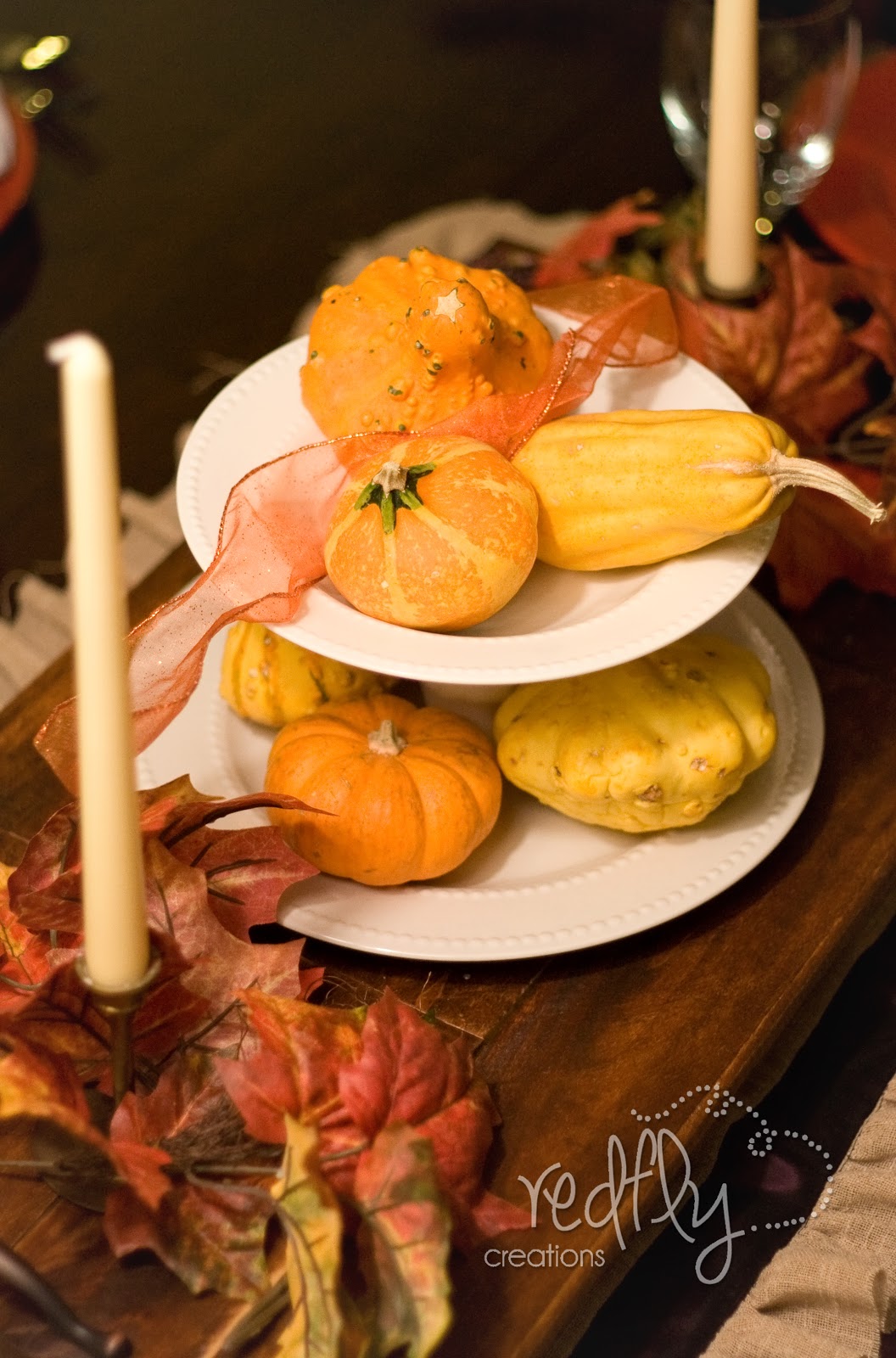 Redfly Creations Jeweltoned Thanksgiving Tablescape {with free