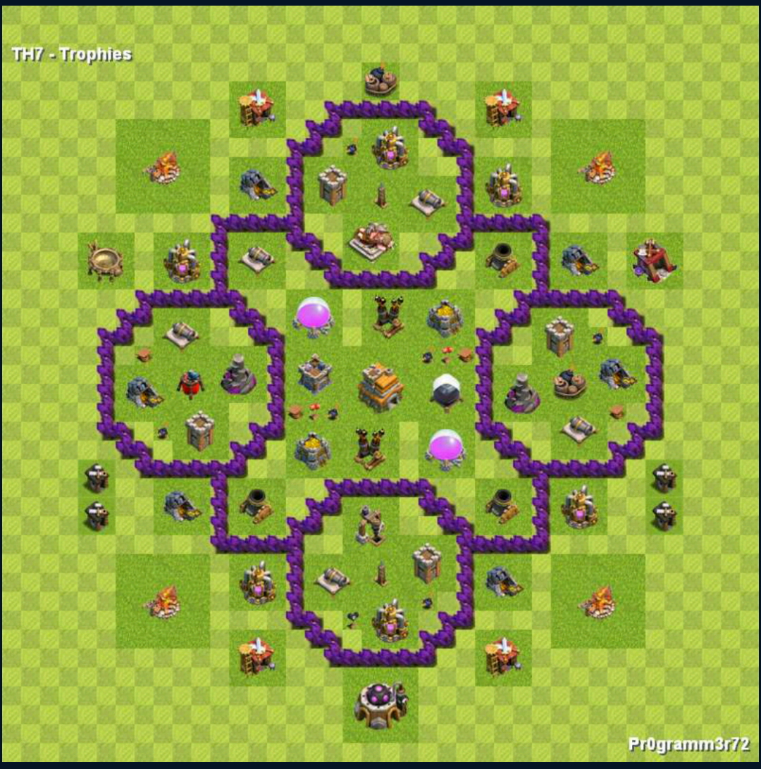 Расстановка базы TH7 (ТХ7) | Все о Clash of Clans