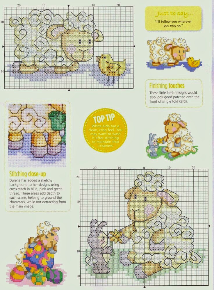 ♥Meus Gráficos De Ponto Cruz♥: Ovelhinhas para Bordar em Ponto Cruz