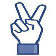Peace fingers emoticon