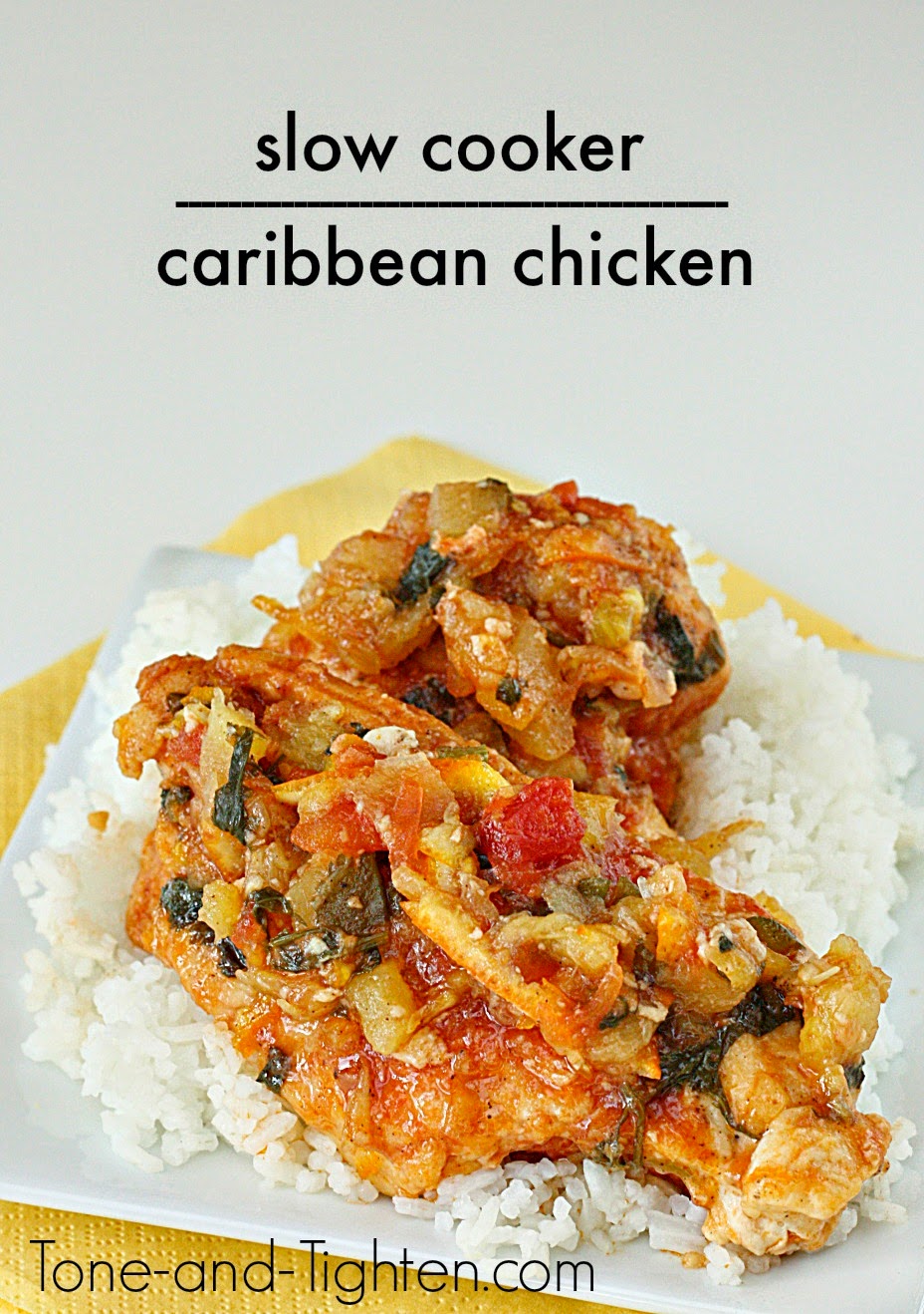 Slow Cooker Healthy Caribbean Chicken Recipe Tone and Tighten