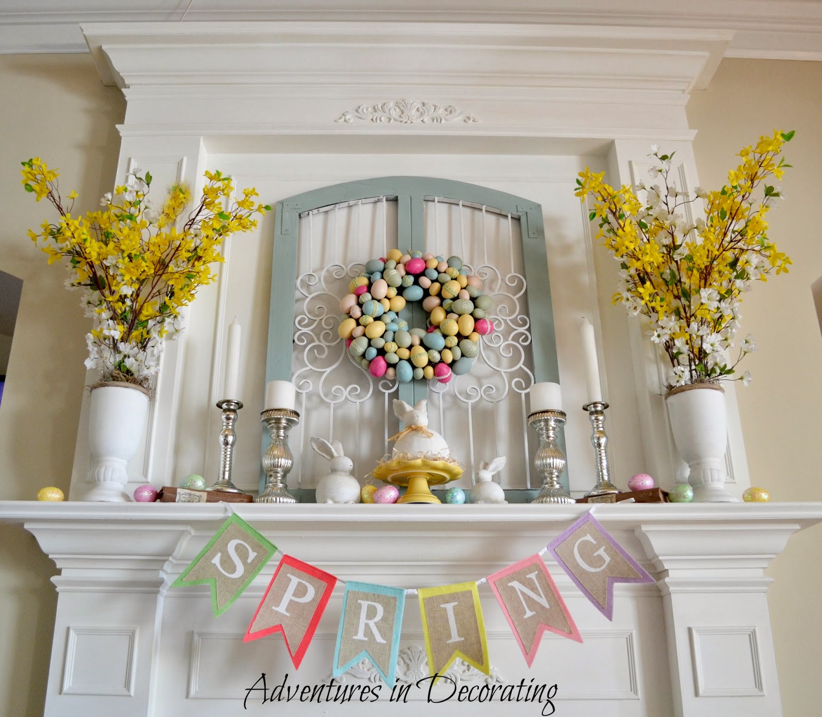 Adventures in Decorating: Styling our Spring Mantel