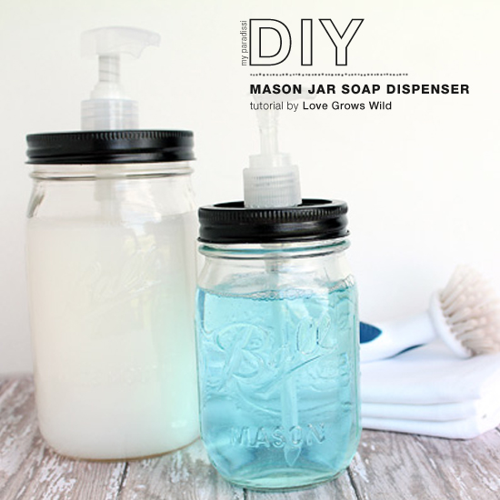 Diy mason jar soap dispenser tutorial by @lovegrowswildlf #diy #tutorial