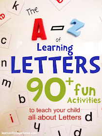 The A-Z of Learning Letters. 90+ ways to teach your child all about Letters! Hands-on fun compiled by an Early Years Teacher.