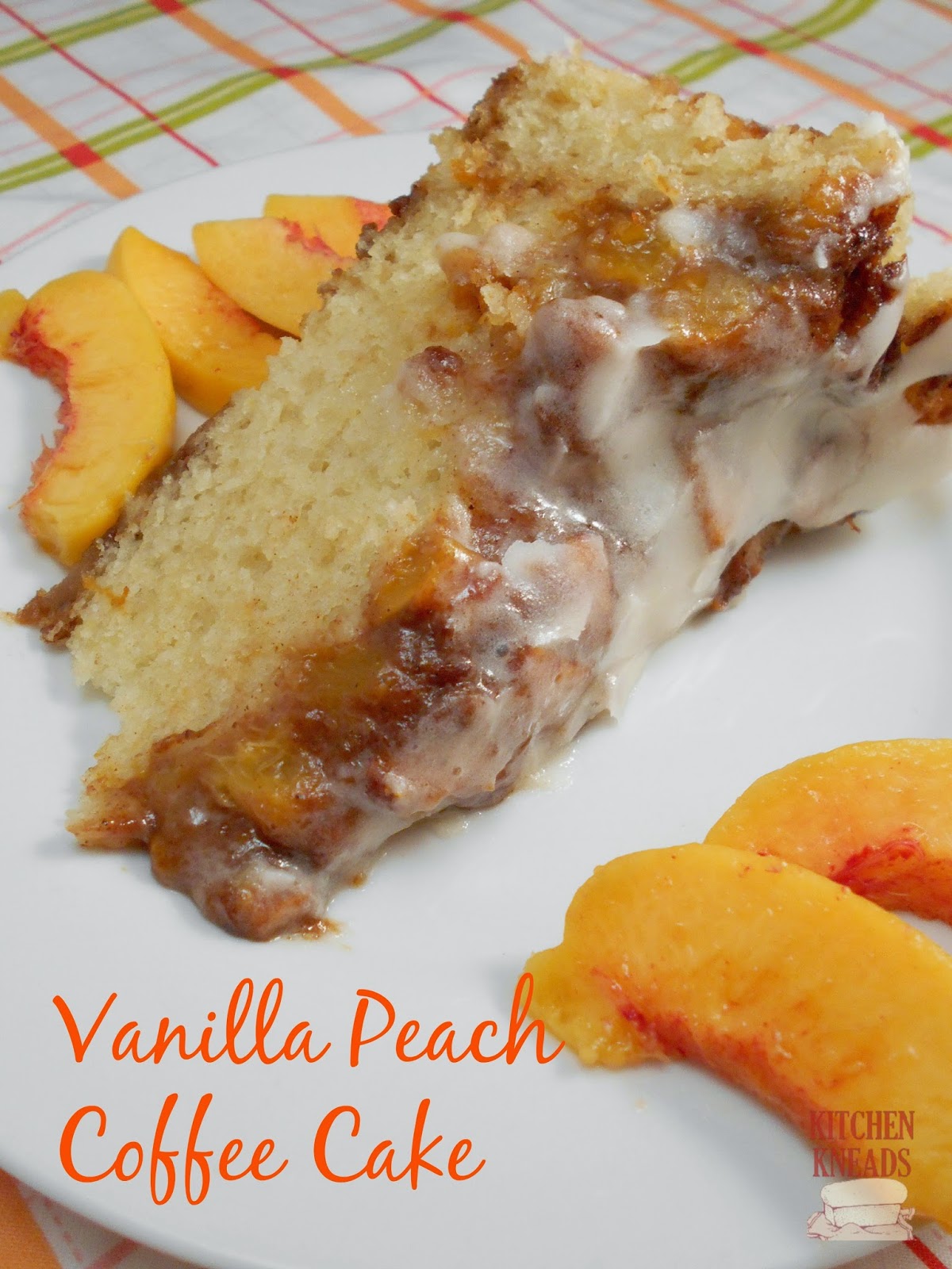 Vanilla Peach Coffee Cake
