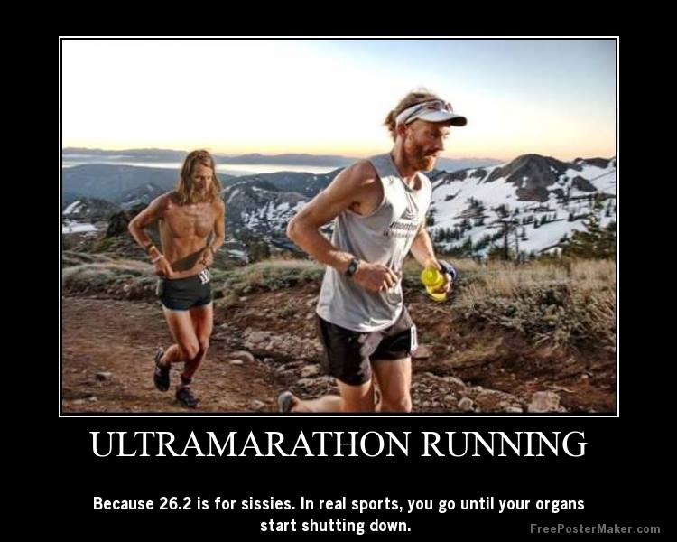 Ultramarathon running. I won't stop until I'm Forrest Gumping it across the US. And even then I
