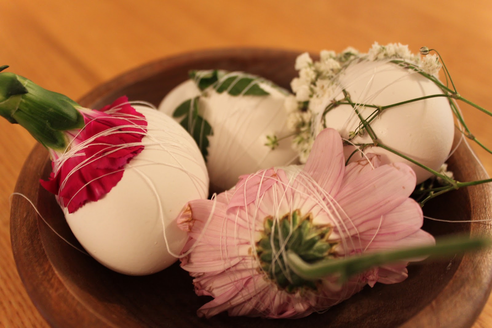 Sugarplum Land Easter Eggs made with Onion Skin Dye & Flowers