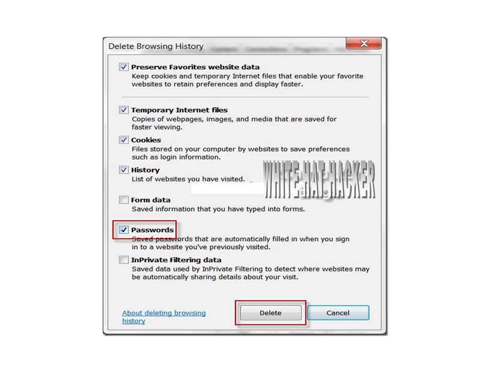 Remove Saved Passwords From Google Chrome, Mozilla Firefox and Internet