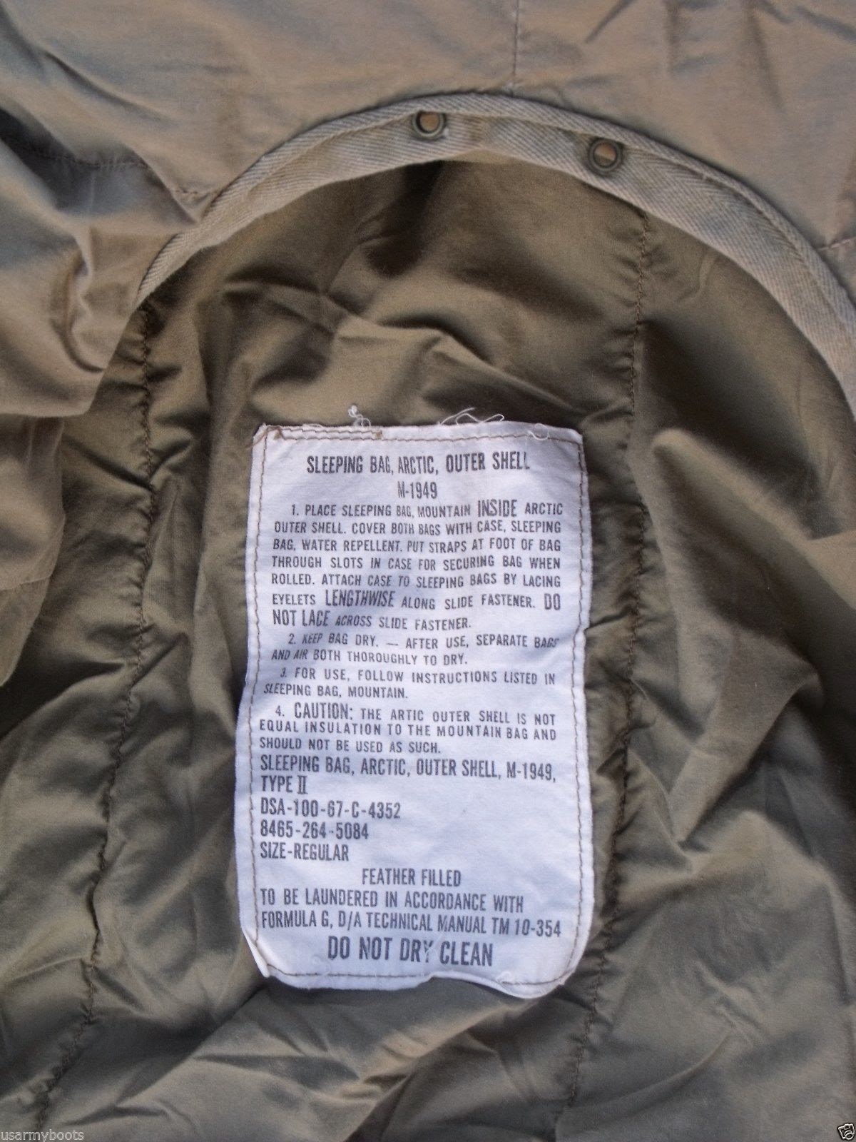 bingbabel US Army M1949 Arctic Sleeping Bag Outer Shell Type II