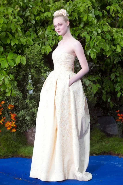 Elle Fanning in Georges Hobeika Couture –  ‘Maleficent’ Private Reception