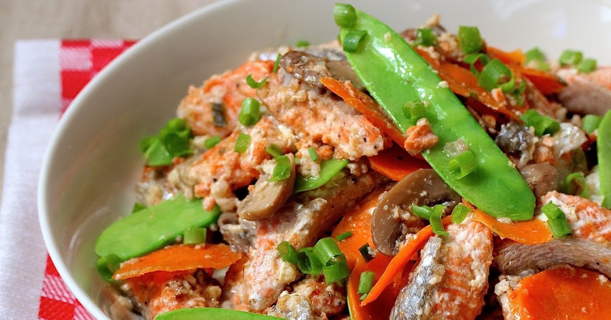 StirFried Salmon with Wine Sauce Wok Wednesdays Karen's Kitchen